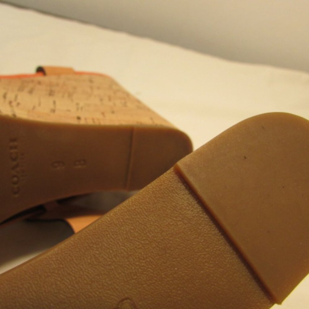 Coach Linden Platform Cork Slingback Wedges - Picture 13 of 14